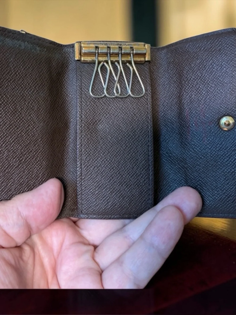 Louis Vuitton Brown Damier Canvas Key Holder
